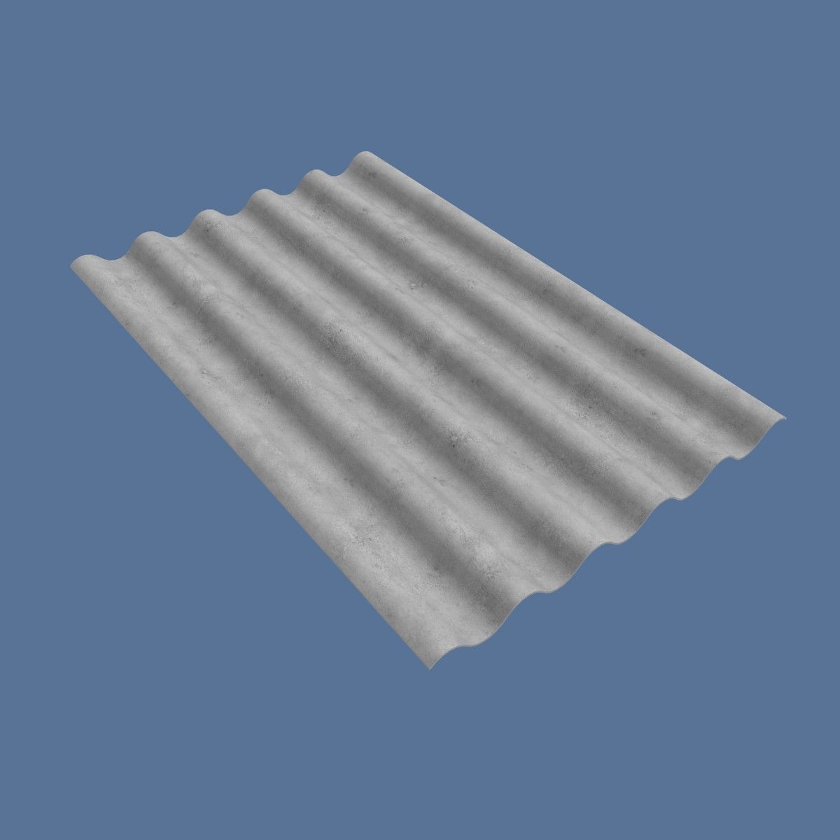 Slate Roof 1125x1750mm 6 Waves Low-poly 3D model_6