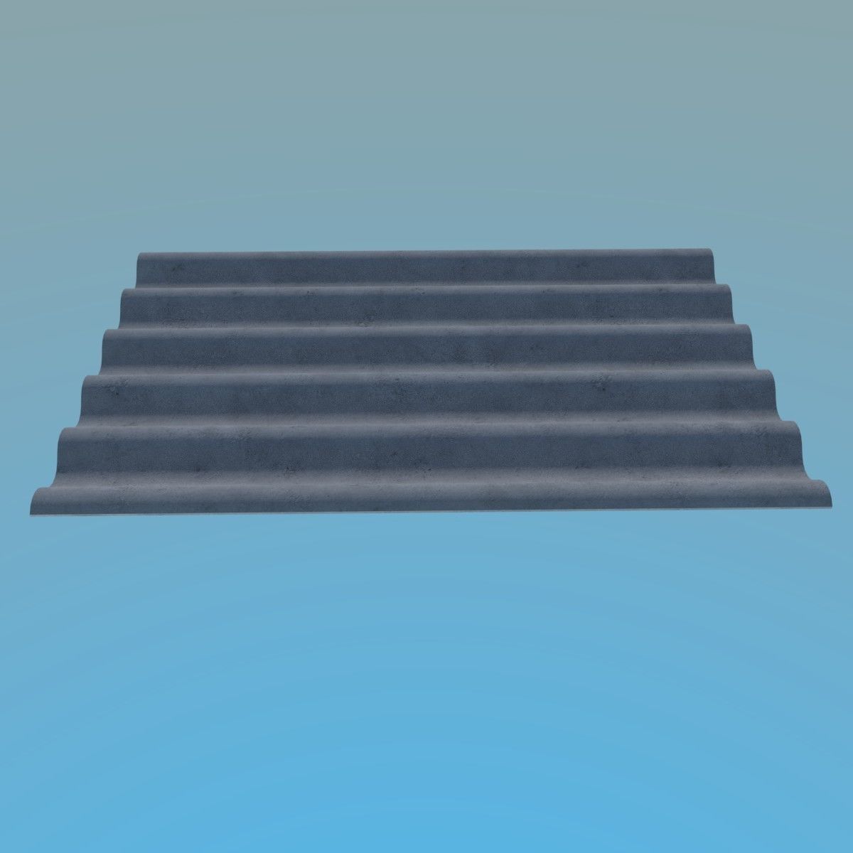 Slate Roof 1125x1750mm 6 Waves Low-poly 3D model_3