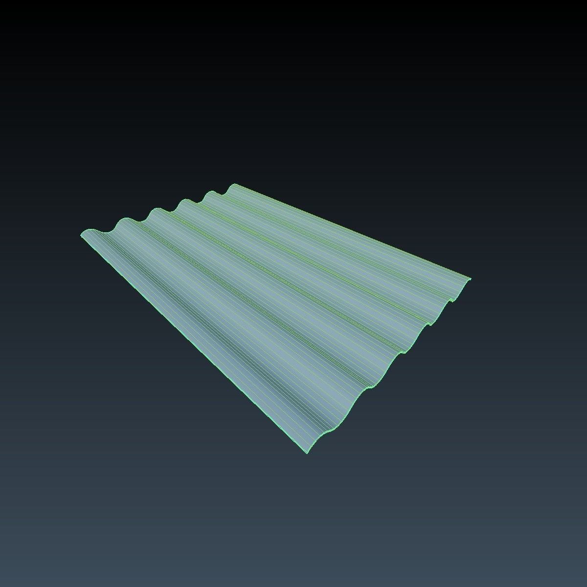 Slate Roof 1125x1750mm 6 Waves Low-poly 3D model_13