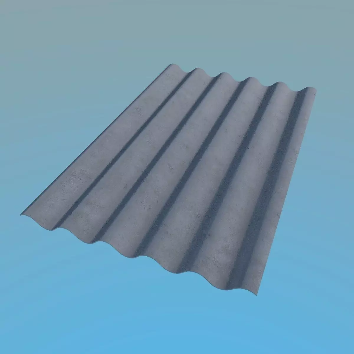 Slate Roof 1125x1750mm 6 Waves Low-poly 3D model_0