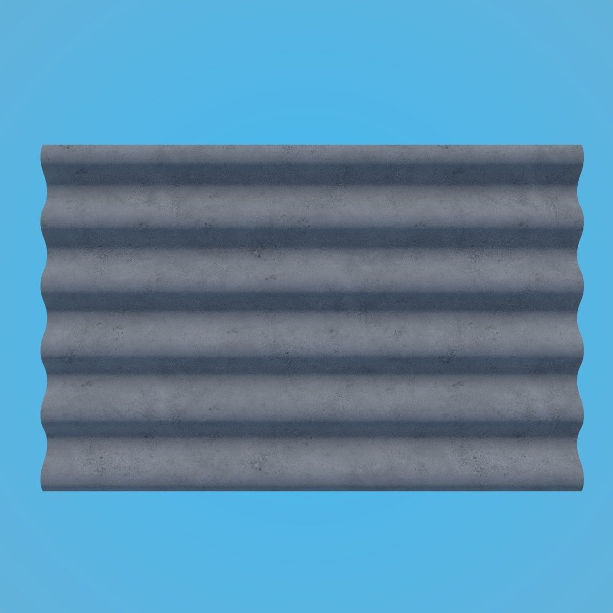 Slate Roof 1125x1750mm 6 Waves Low-poly 3D model_2