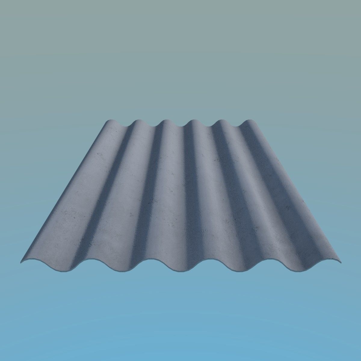 Slate Roof 1125x1750mm 6 Waves Low-poly 3D model_4