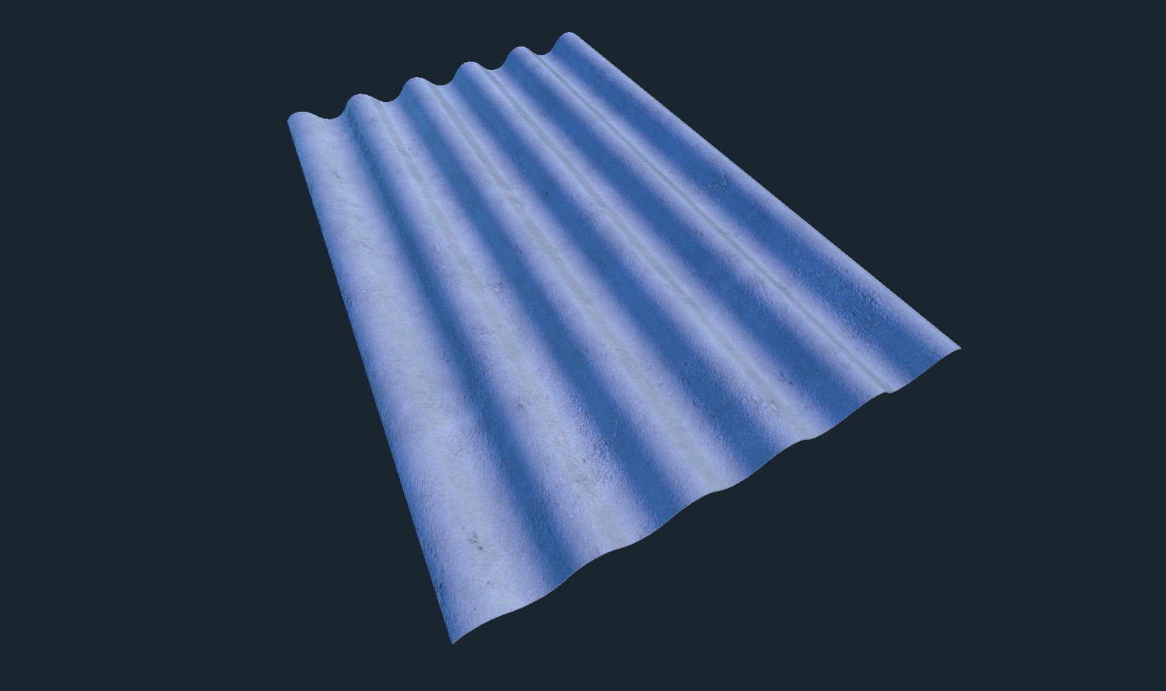 Slate Roof 1125x1750mm 6 Waves Low-poly 3D model_11