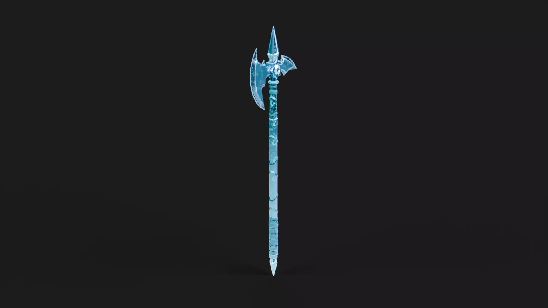 Magical Fantasy Poleaxe Low-poly 3D model