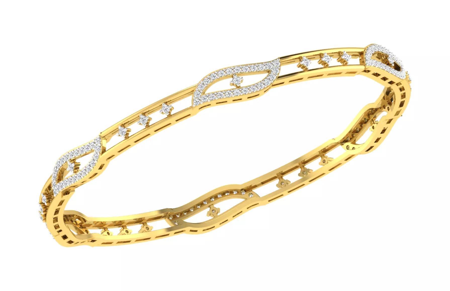 SILVER AND GOLD BANGLES 3D print model