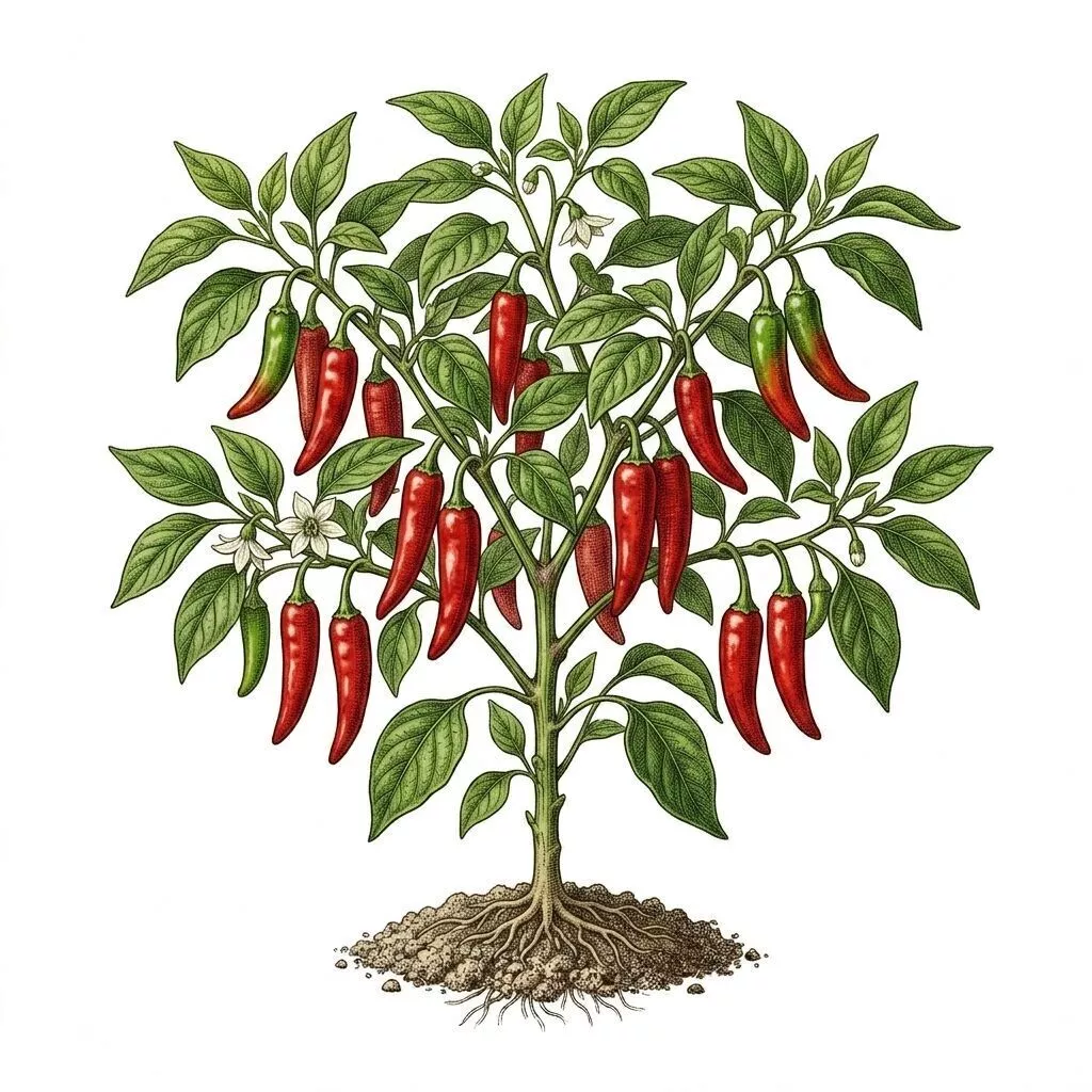 Chillies Plant 3D Model 3D print model