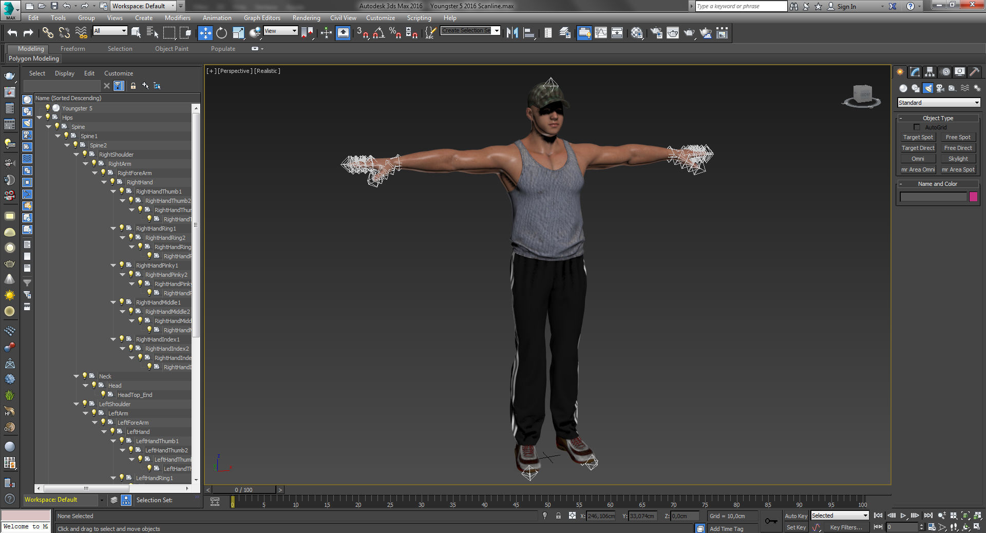 Youngster 5 man wearing cap and pants 3D model_11