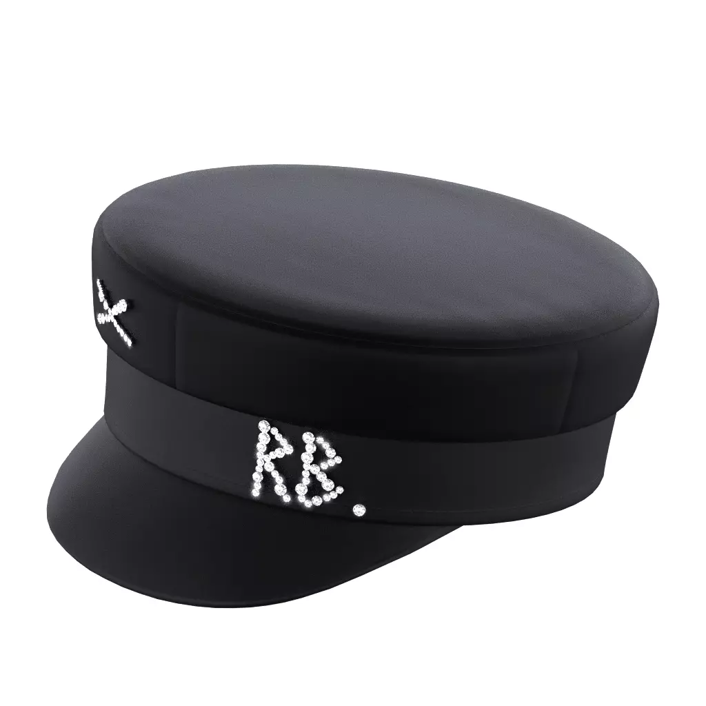 Ruslan Baginskiy Baker Boy Black Satin Low-poly 3D model