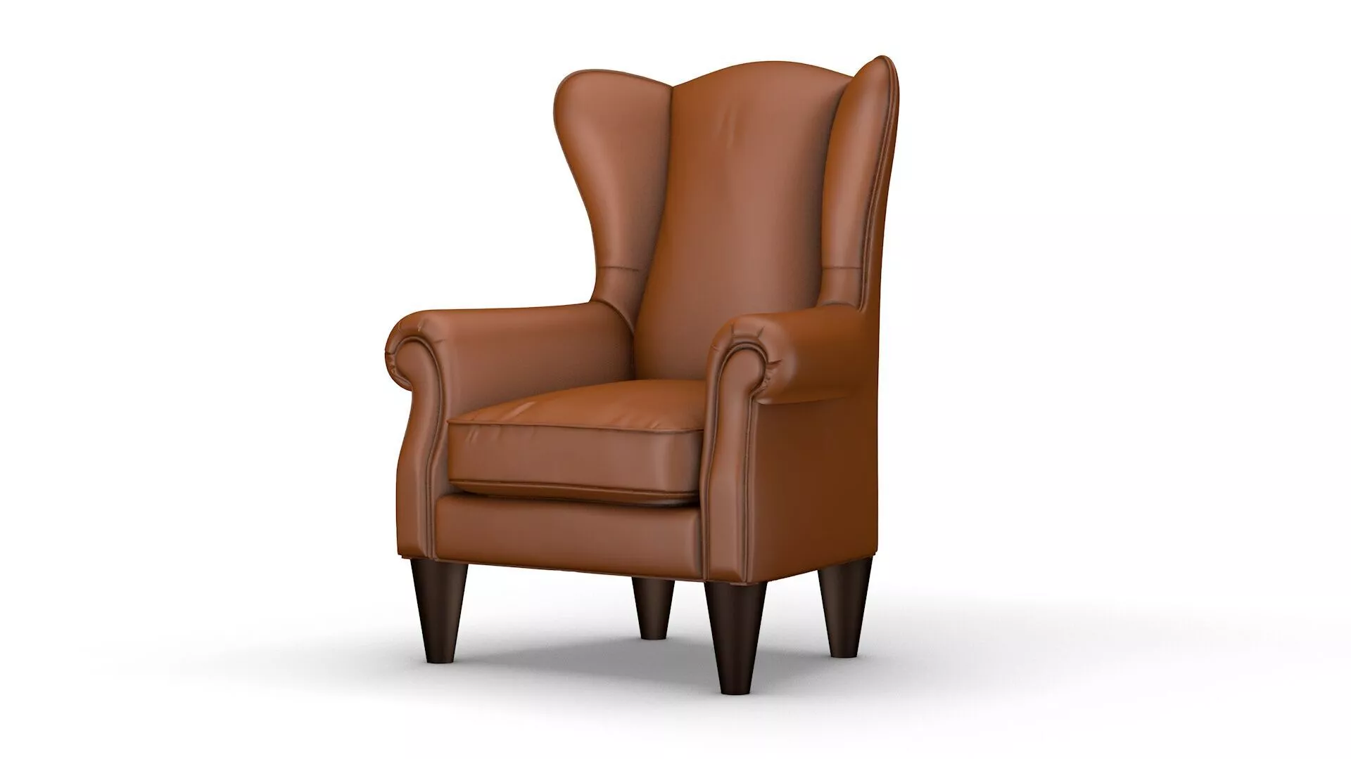Leather chair Low-poly 3D model