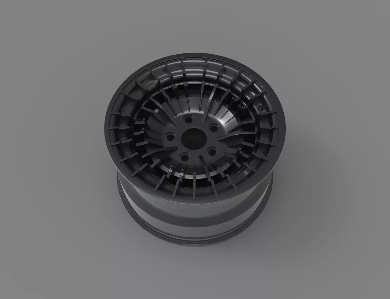 Turbo Cast RC Wheel Knight Rider Style Alloy Rim 3D print model