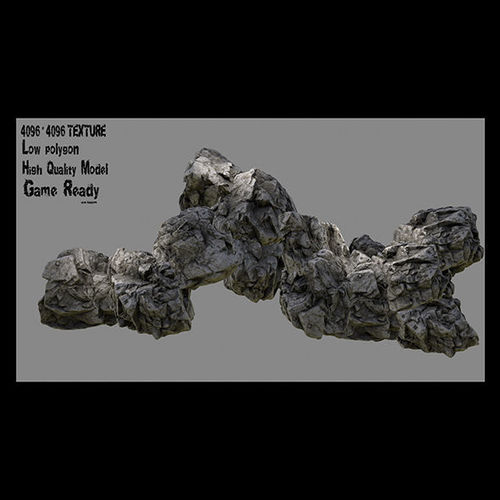 Rocks rock Low-poly 3D model