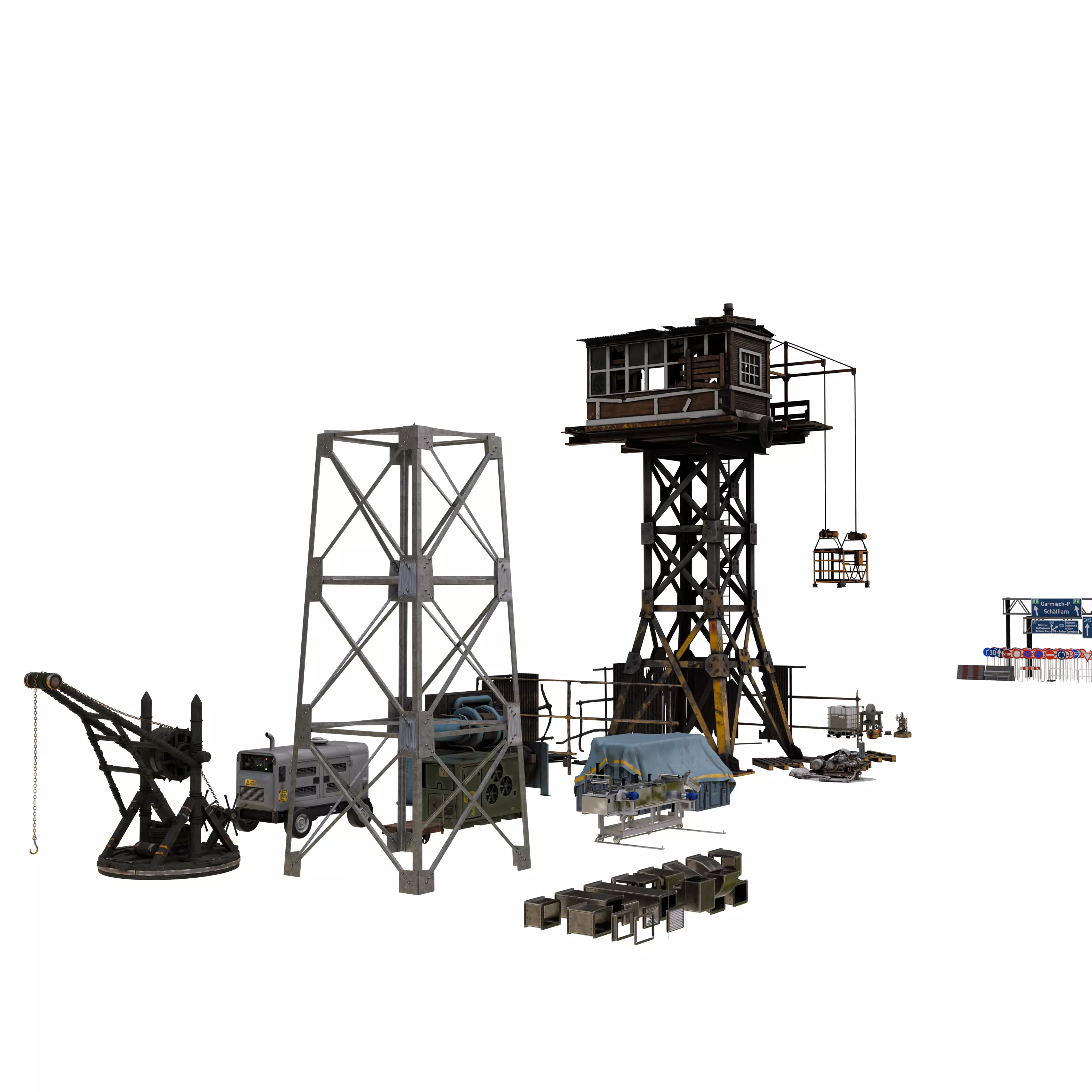 Construction Mega Pack 40 Assets 3D model