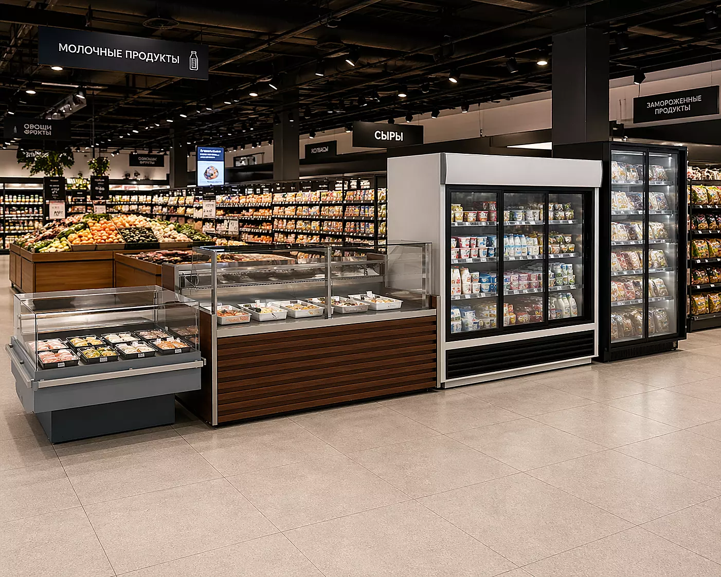Supermarket Equipment Set Low-poly 3D model