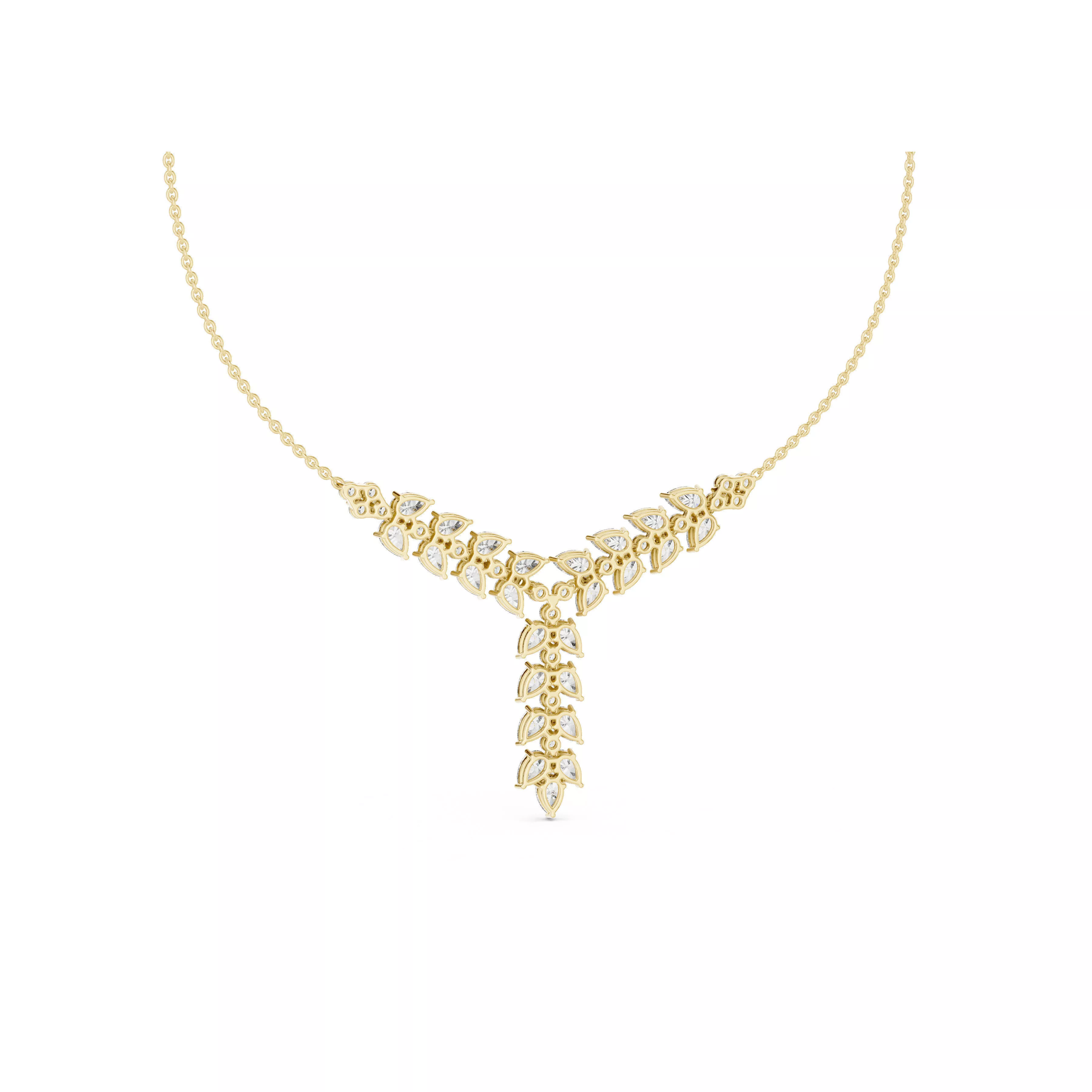 Pear Shape Diamond Drop Necklace CAD Model STL 3DM Jewelry 3D print model