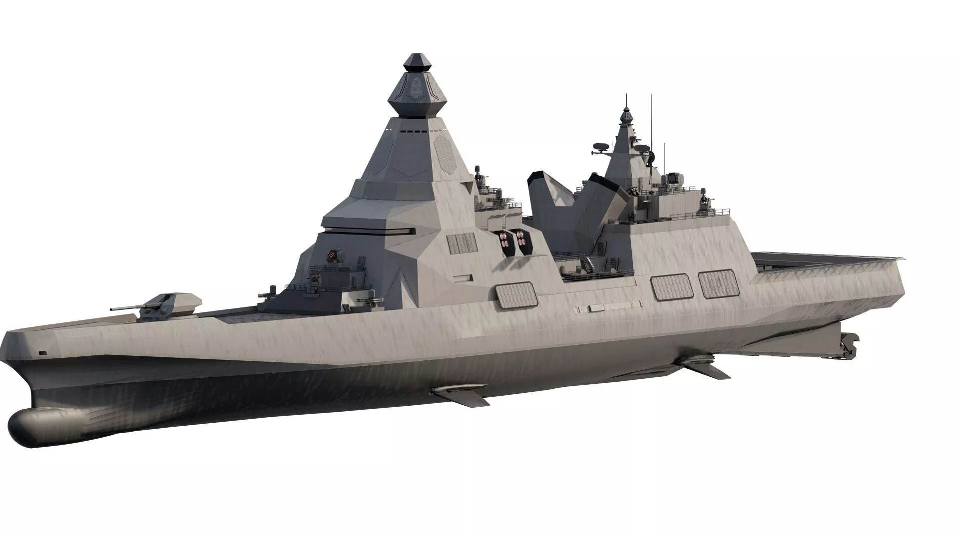 US NAVY DETAILED MODERN DESTROYER 3D model