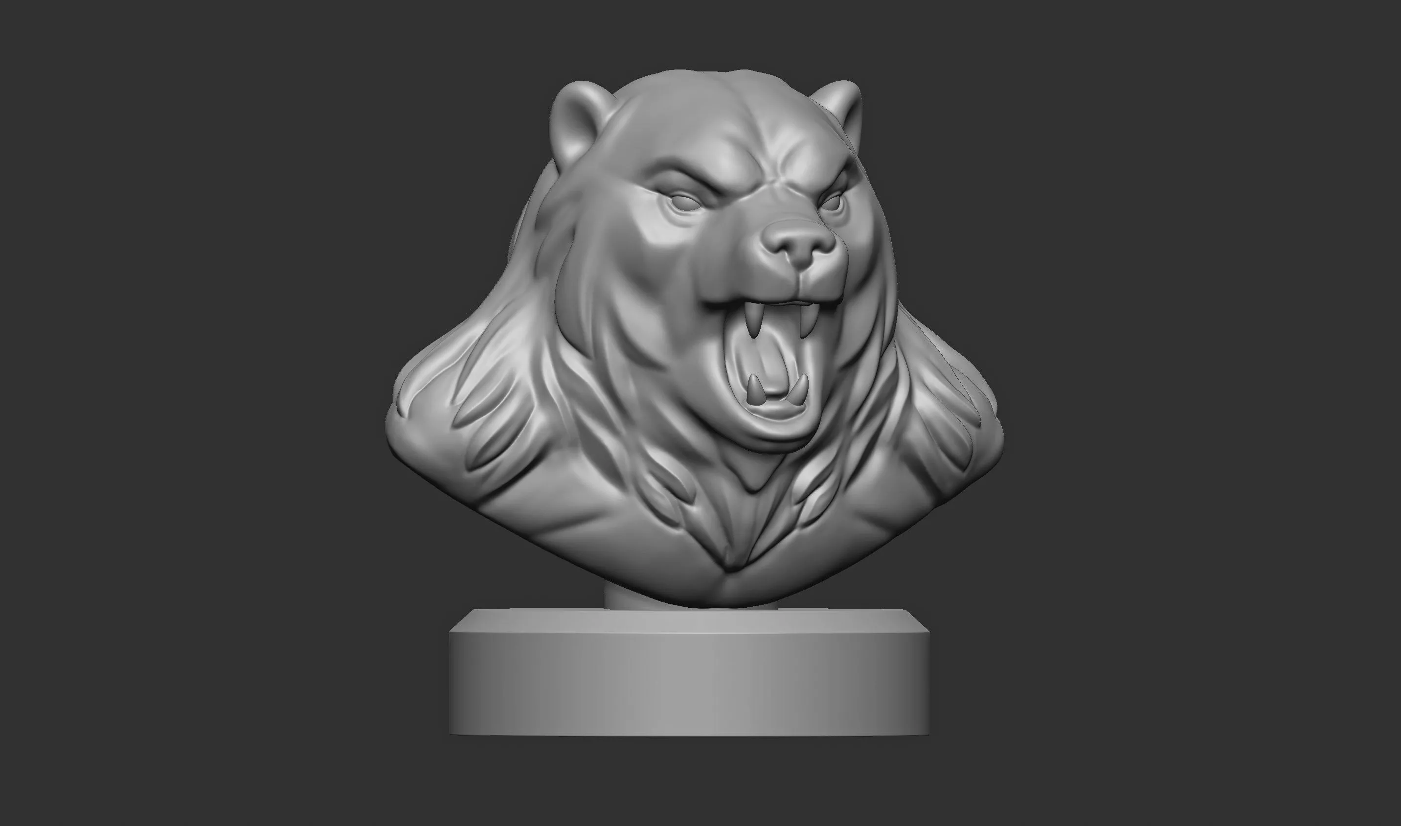 Bear Bust 3D Print model Free 3D print model