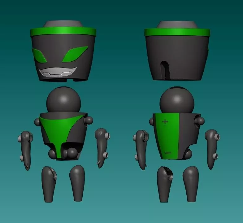 Buzzshock - Ben 10 - Articulado Free 3D print model