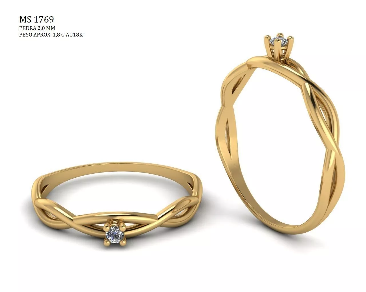 Solitaire Ring STL File Jewelry 3D Model for Casting 3D print model