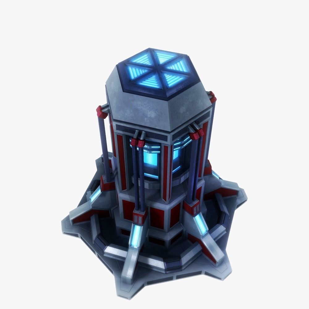 Force field generator 08 sci-fi Low-poly 3D model_1