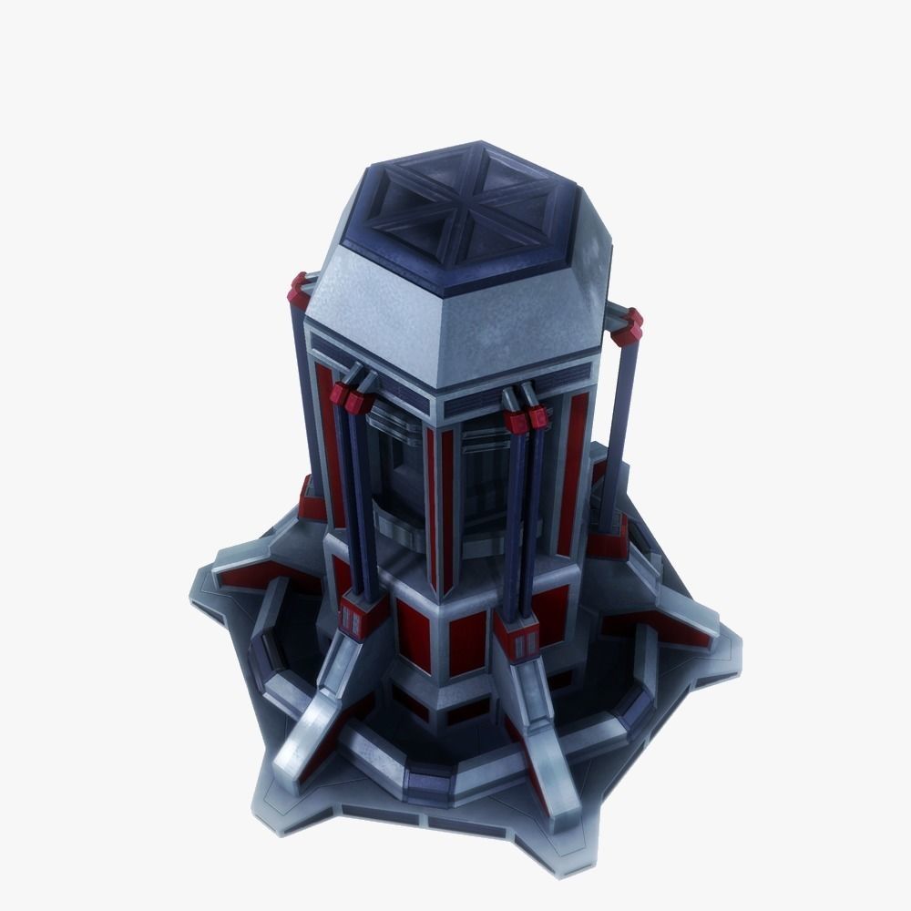 Force field generator 08 sci-fi Low-poly 3D model_3