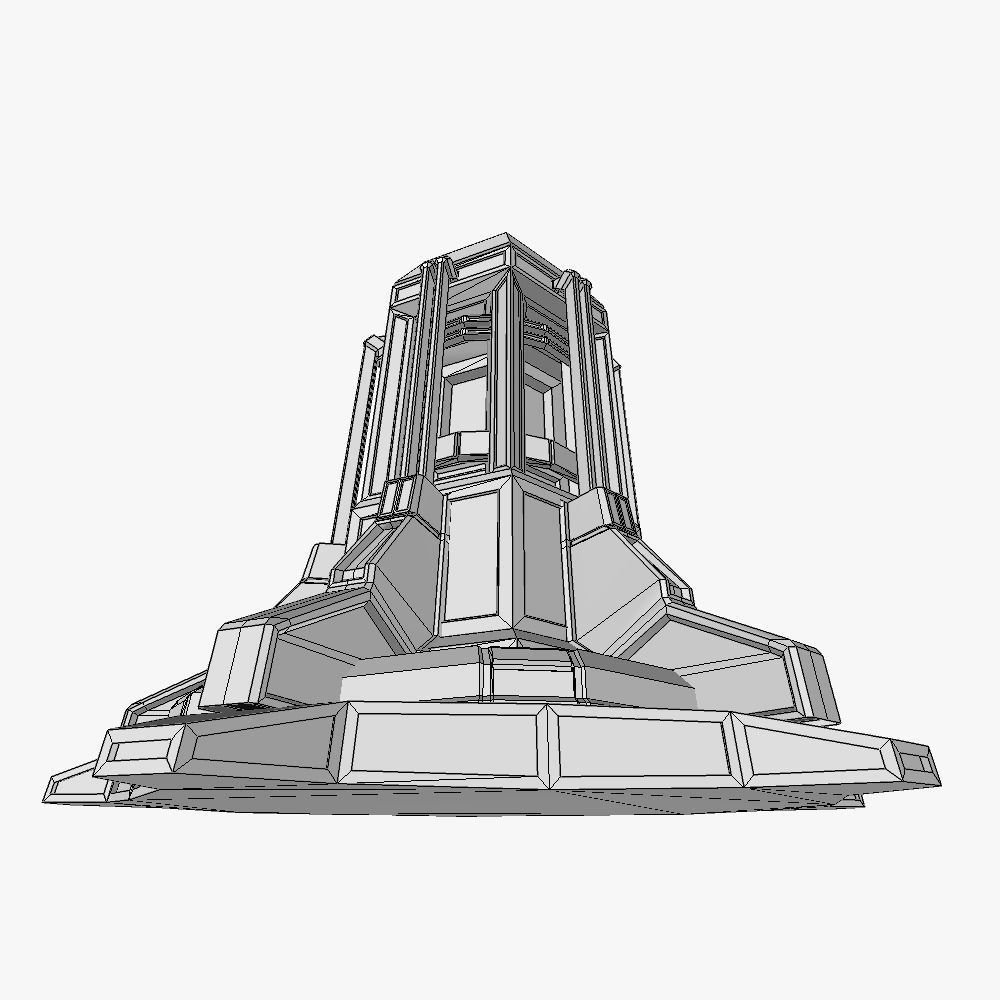 Force field generator 08 sci-fi Low-poly 3D model_5