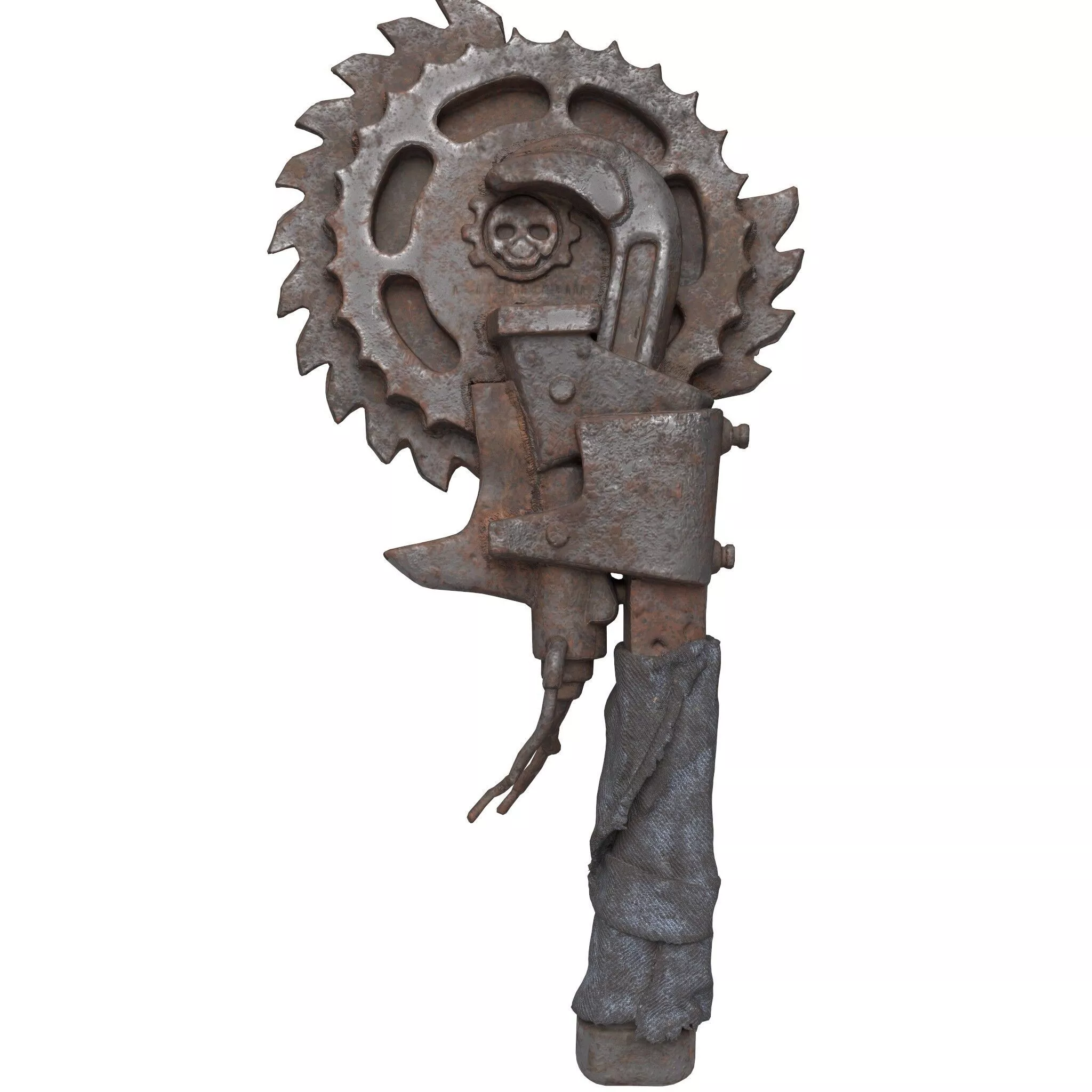Scrap-Heap Post-Apocalyptic Melee Weapon Low-poly 3D model
