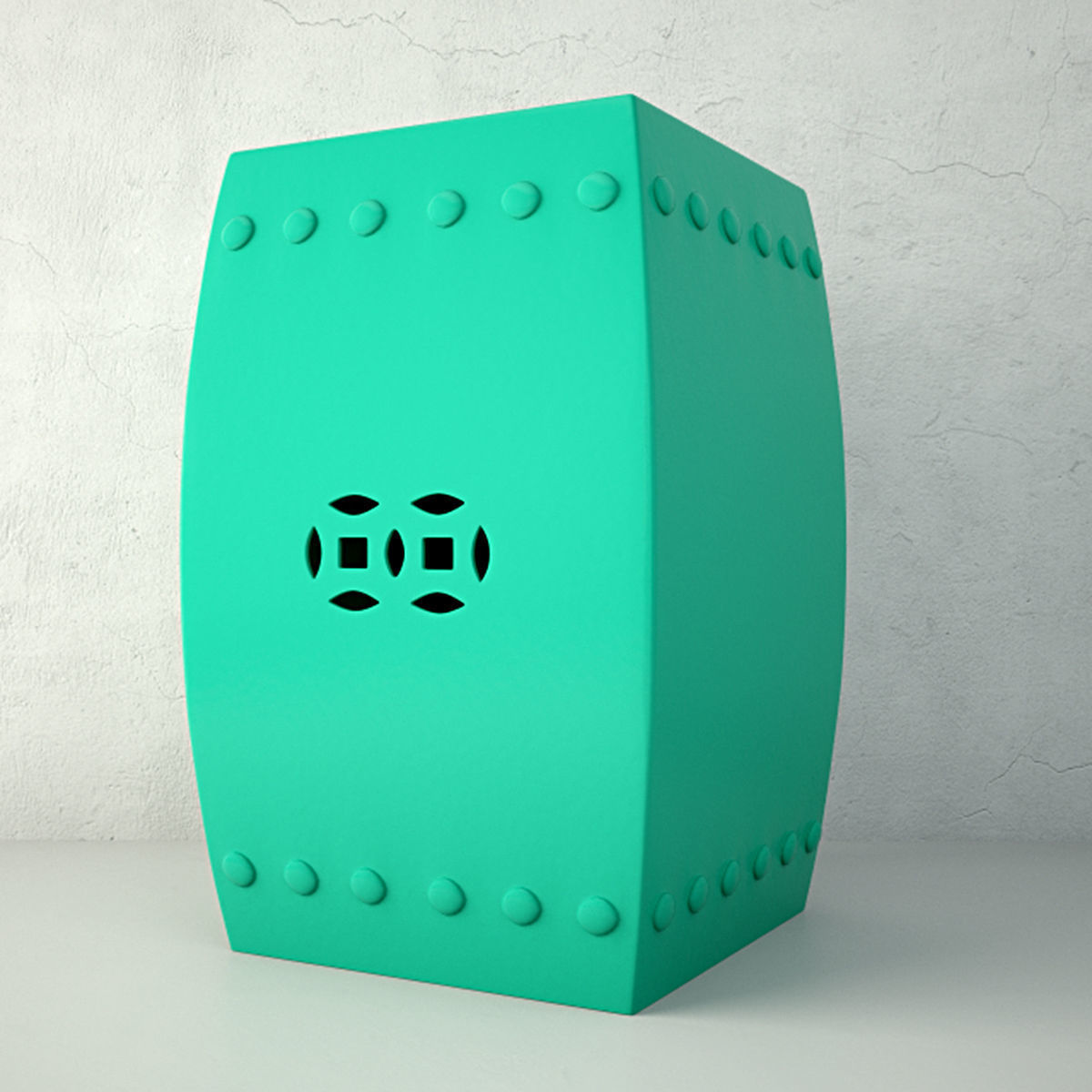 Ceramic Garden Stools 5 3D model_3