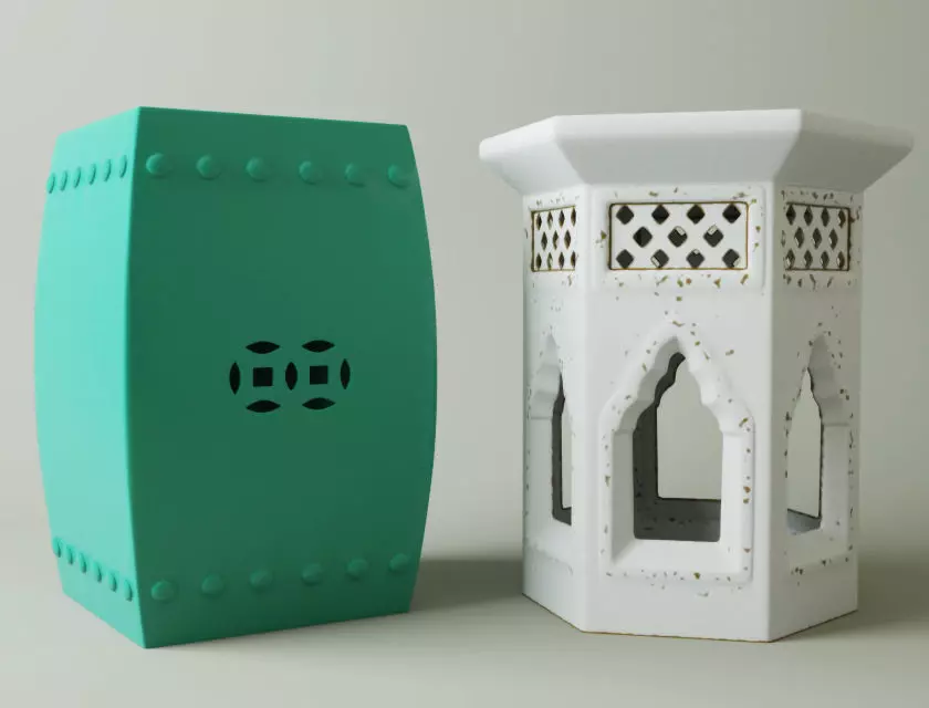 Ceramic Garden Stools 5 3D model_0