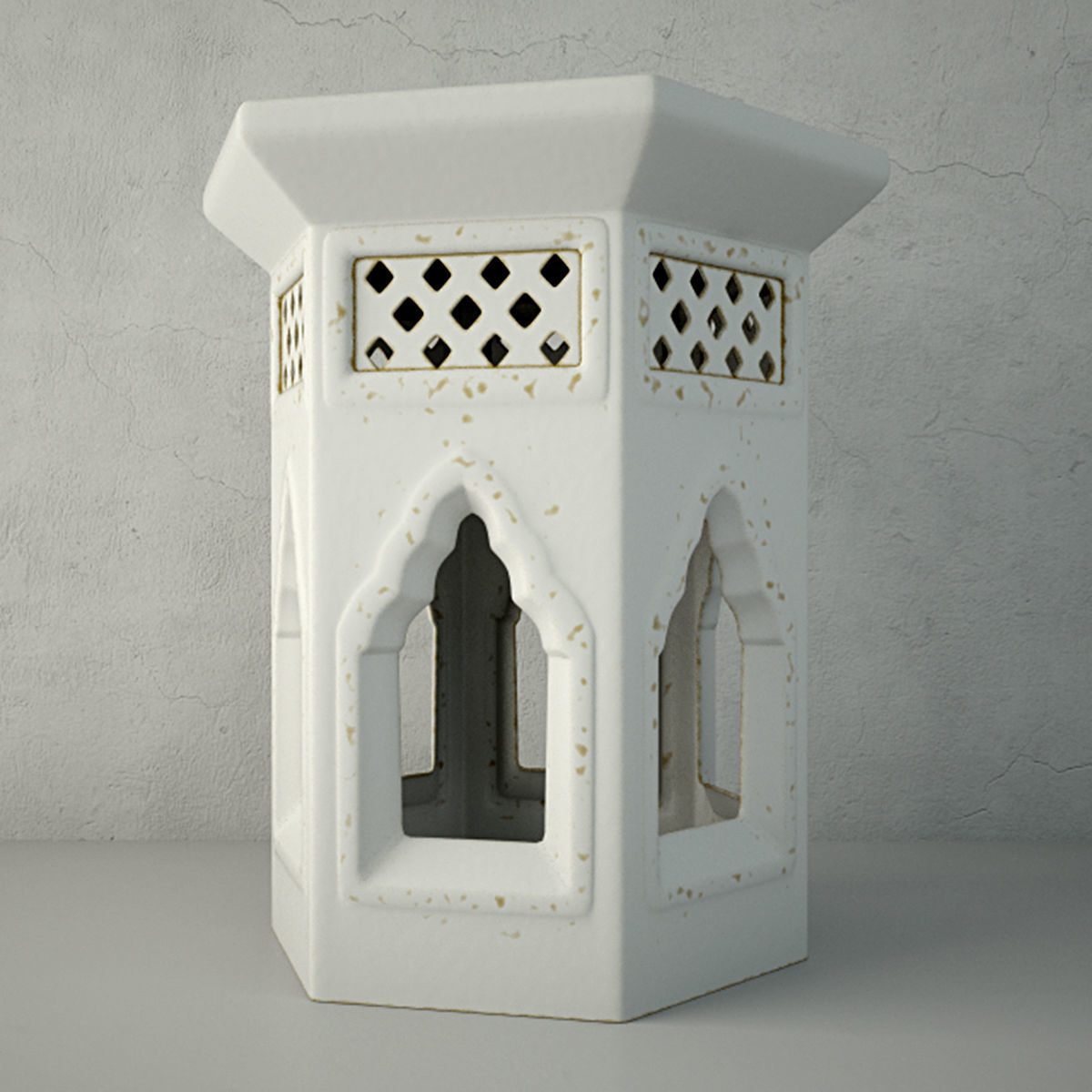 Ceramic Garden Stools 5 3D model_4