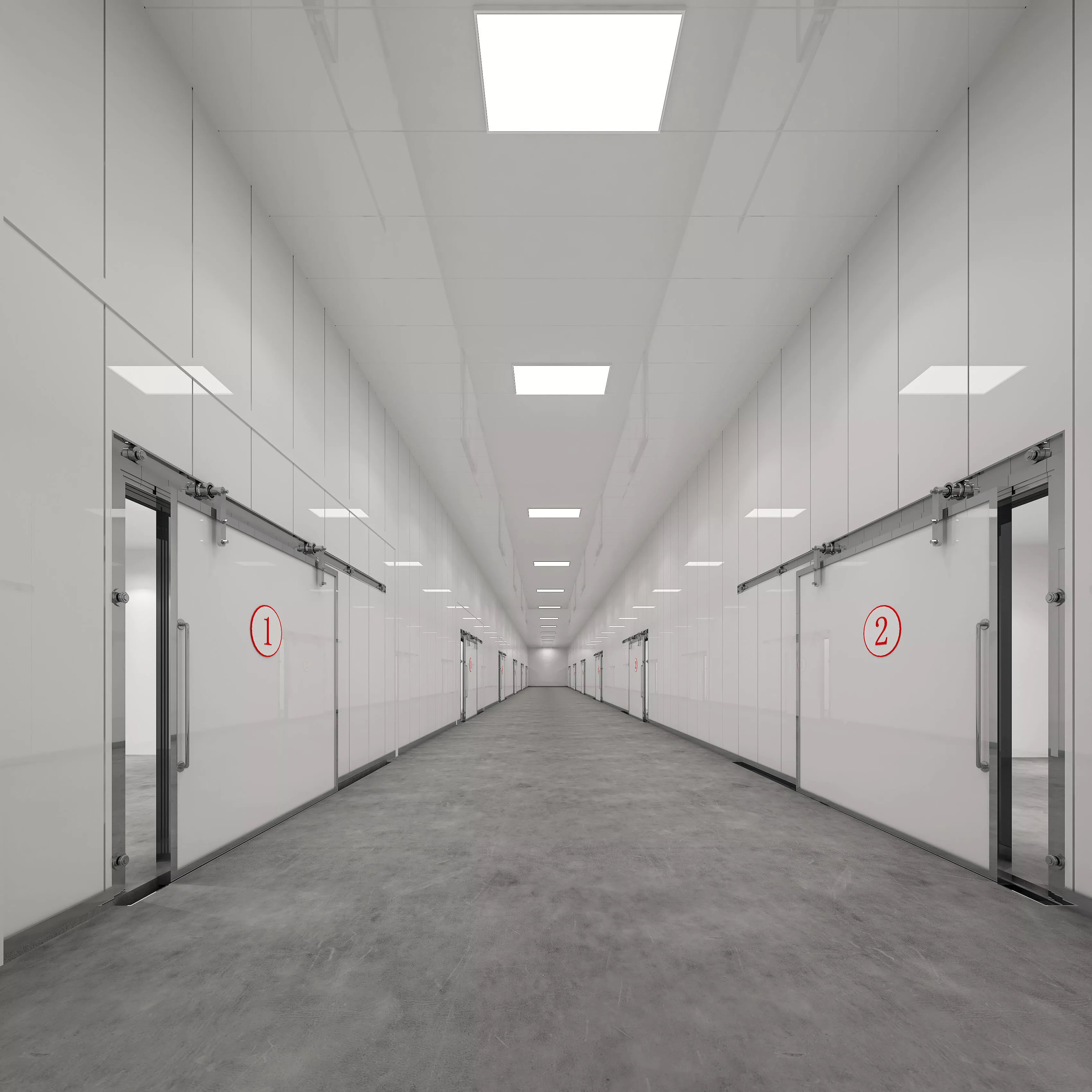 Industrial Freezer - Warehouse Cold Chain Corridor 3D model