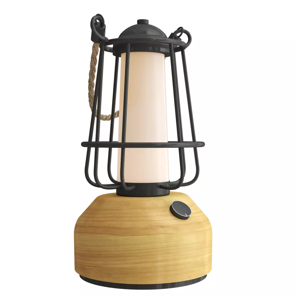 Hemp Rope Lantern Outdoor Table Lamp Low-poly 3D model