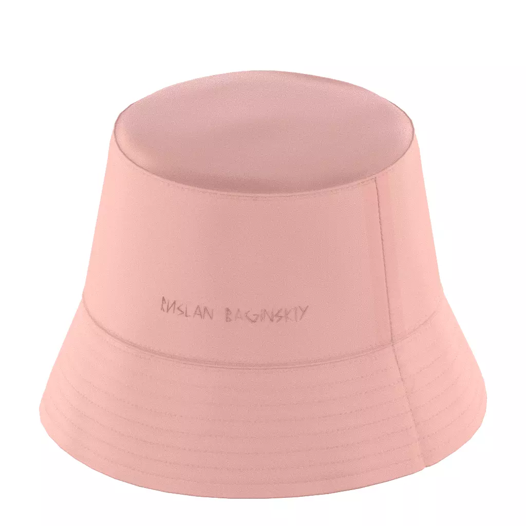 Ruslan Baginskiy Bucket Hat Pale Pink Polyester Low-poly 3D model