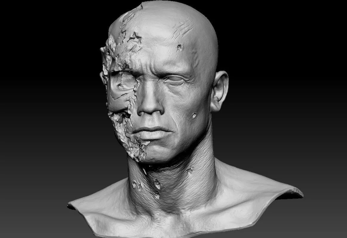 Arnold Schwarzenegger Terminator 2 Lifecast 3D scan Stan Winston 3D model