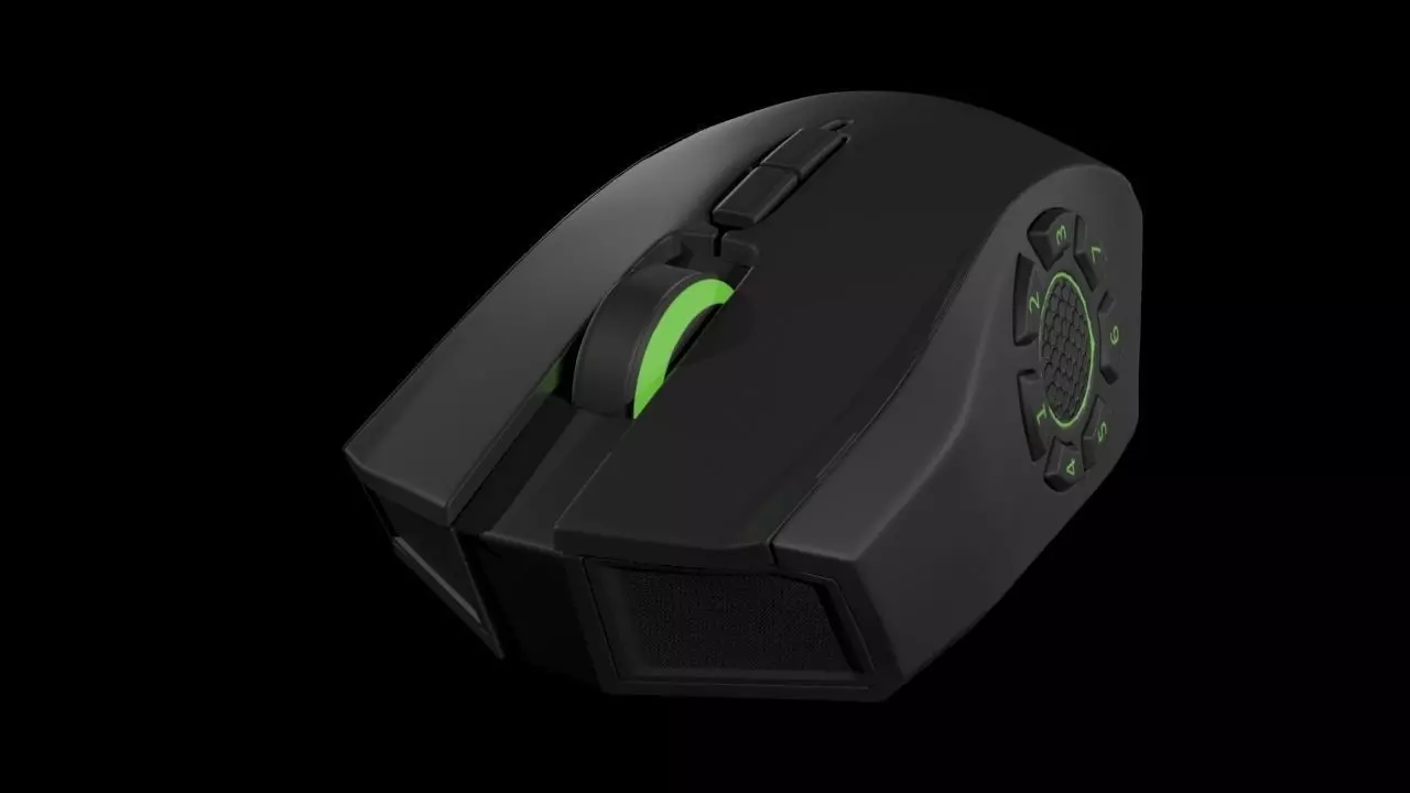 Razer Naga Hex v2 Gaming Mouse 3D model_0