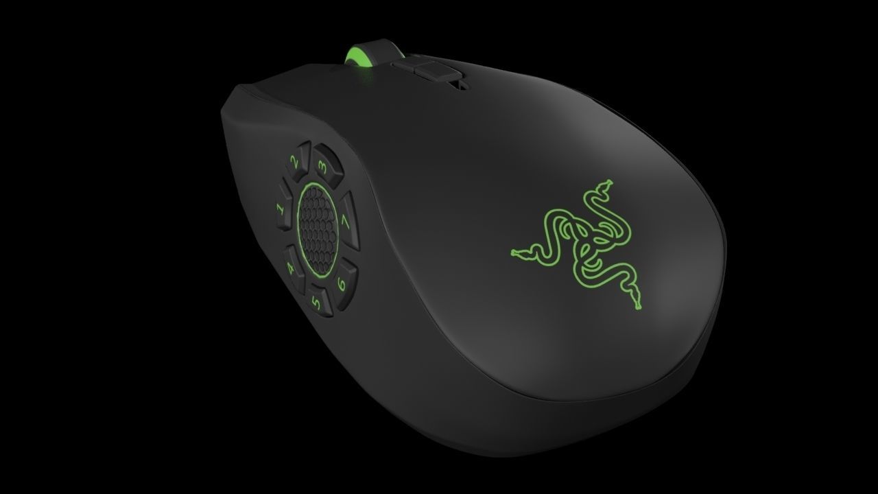 Razer Naga Hex v2 Gaming Mouse 3D model_1