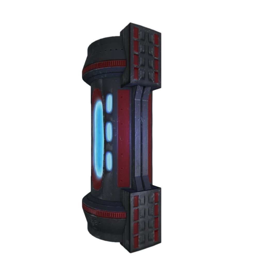 Force field generator 10 sci-fi Low-poly 3D model_2