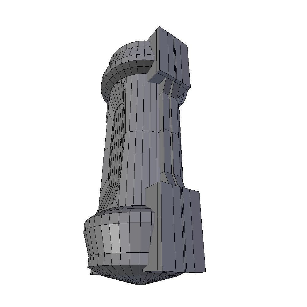 Force field generator 10 sci-fi Low-poly 3D model_5