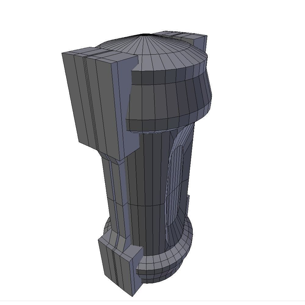 Force field generator 10 sci-fi Low-poly 3D model_6