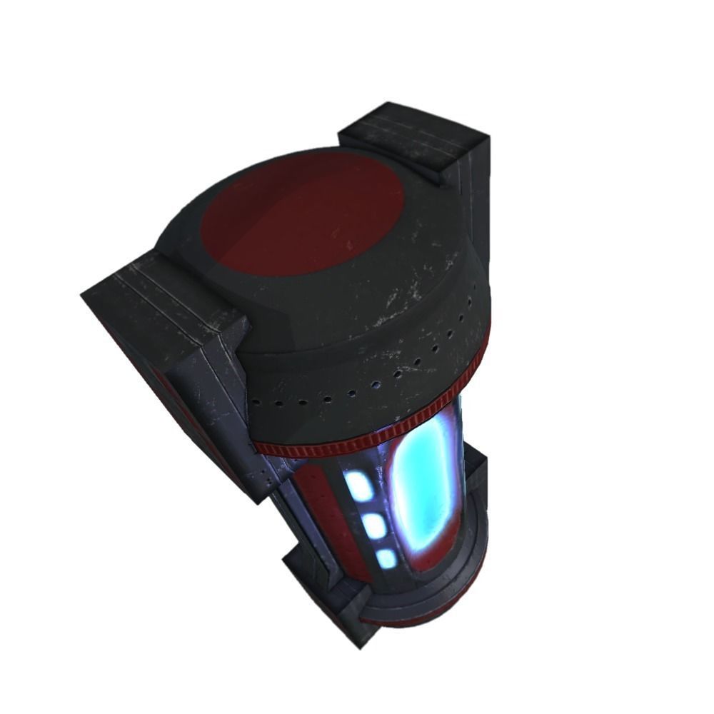 Force field generator 10 sci-fi Low-poly 3D model_4