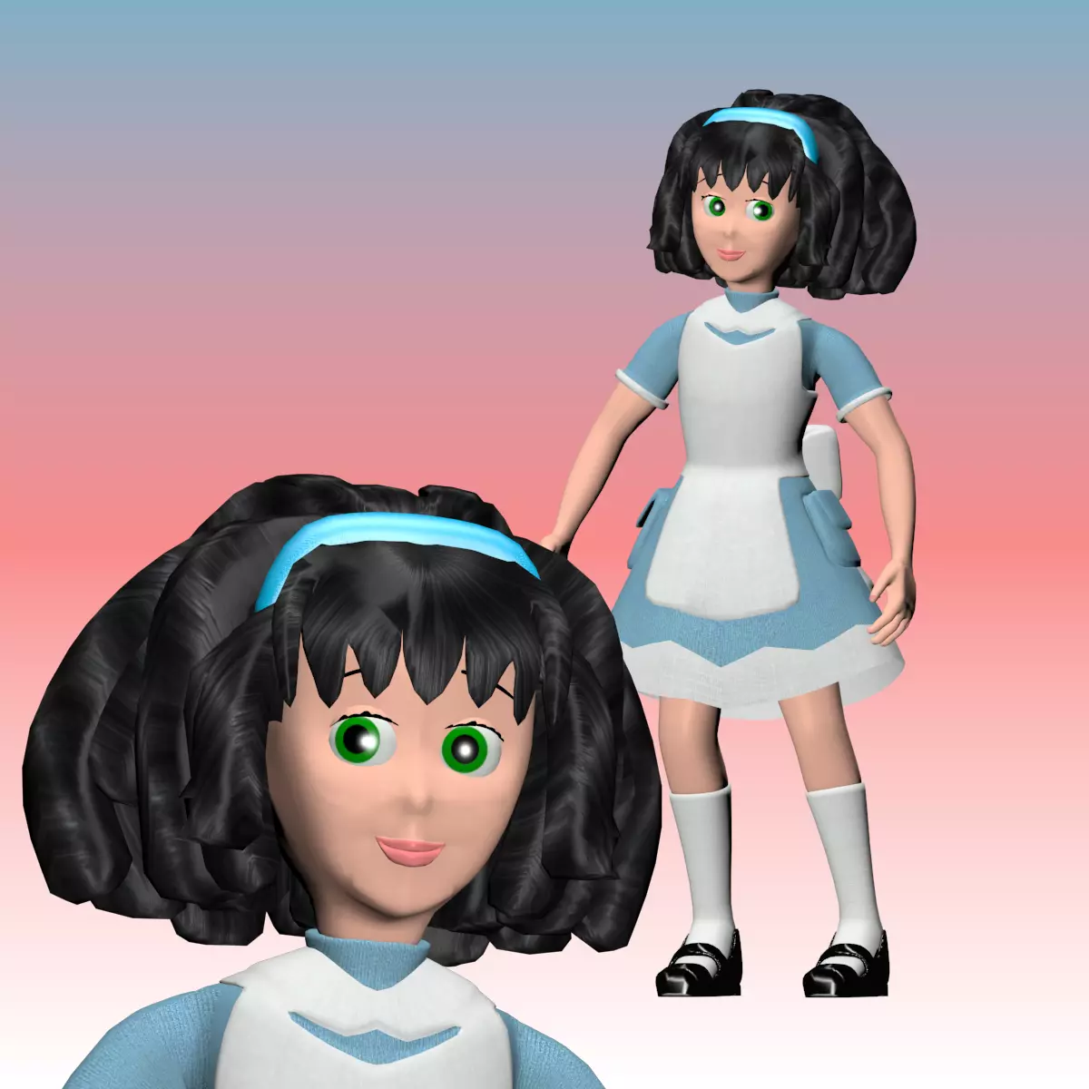 Alice - CAT rigged 3D model