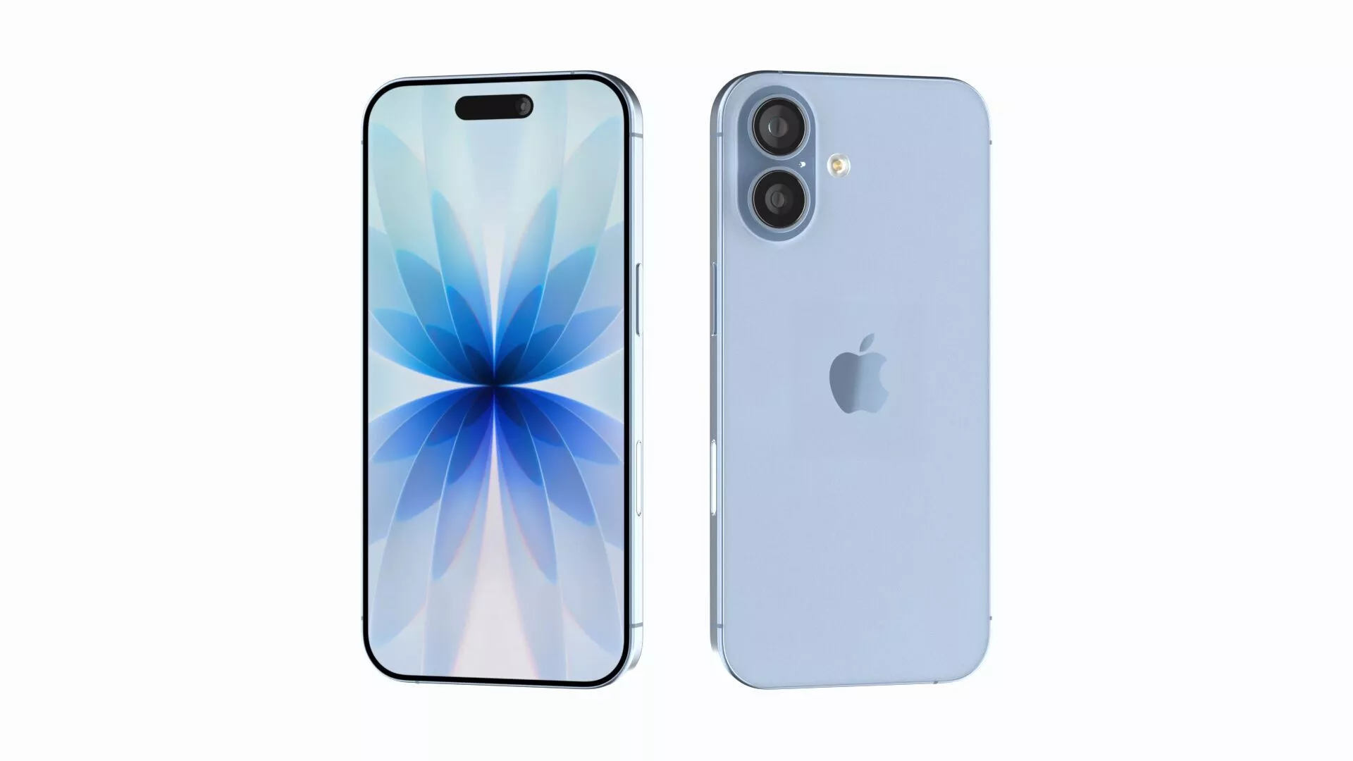 Apple iPhone 17 in Blue 3D model