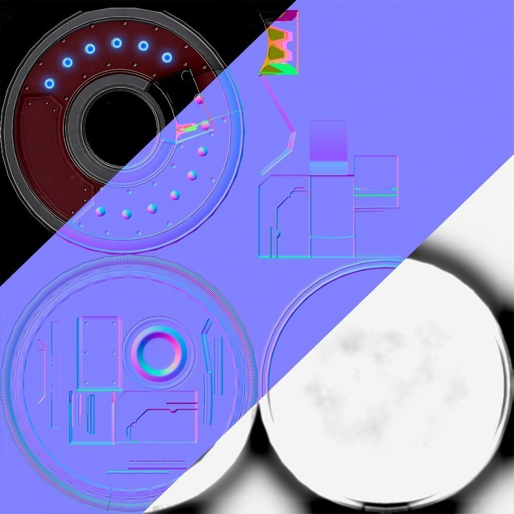 Sci-fi mine 1 low poly Low-poly 3D model_6