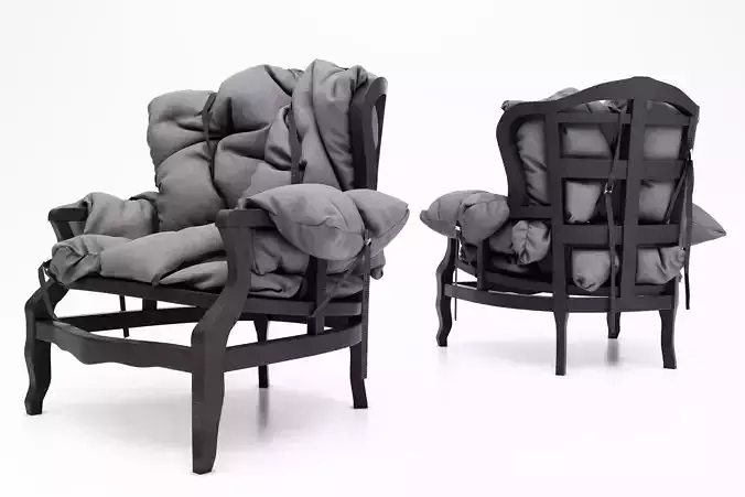 chair pair of chairs with cushions