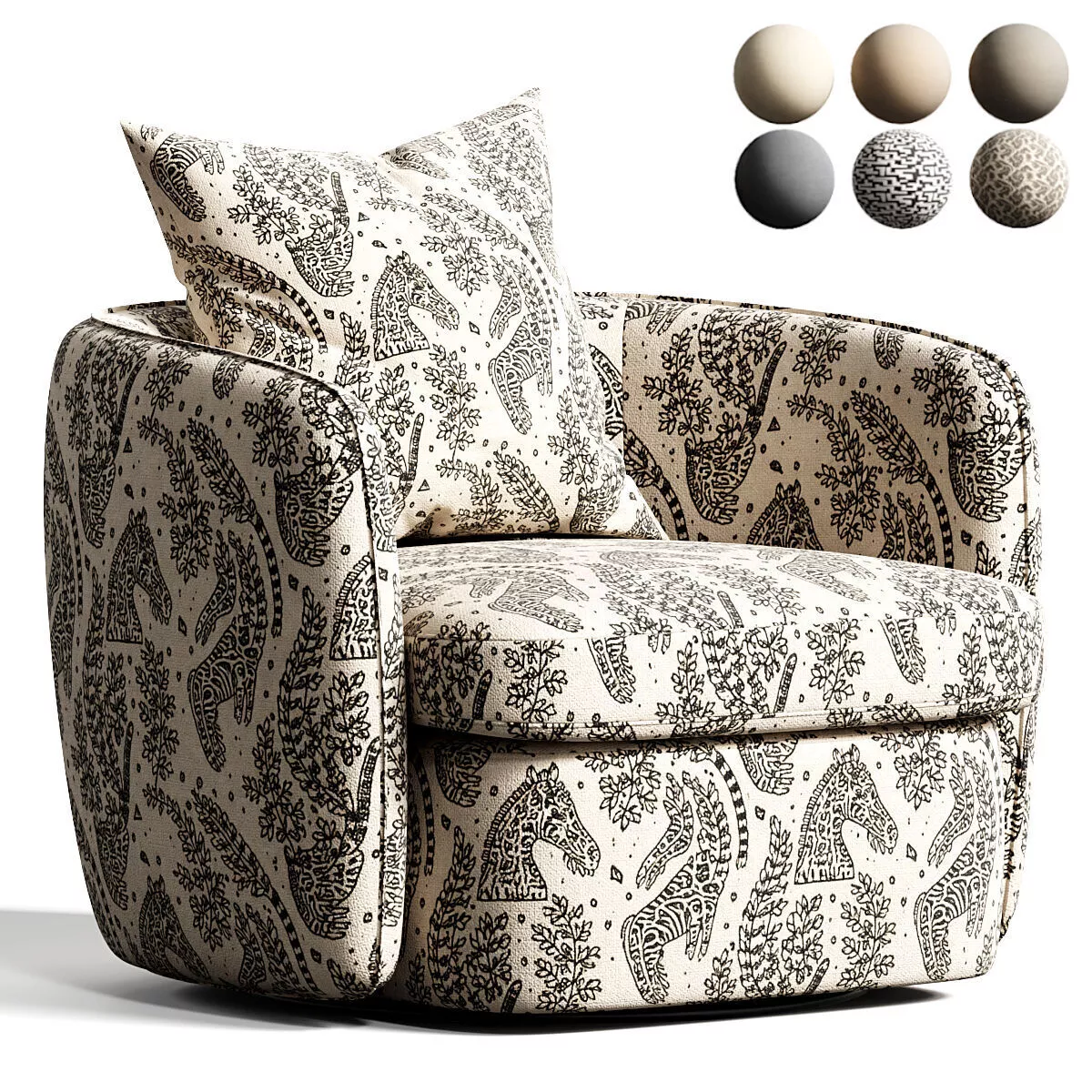 Uno Armchair by Dantone Low-poly 3D model