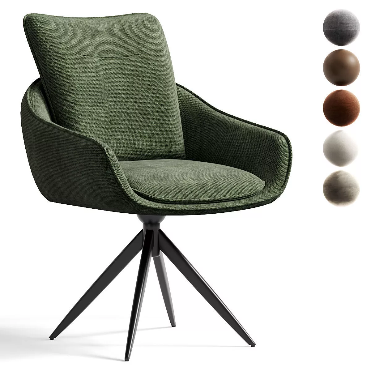 Salem office chair Low-poly 3D model
