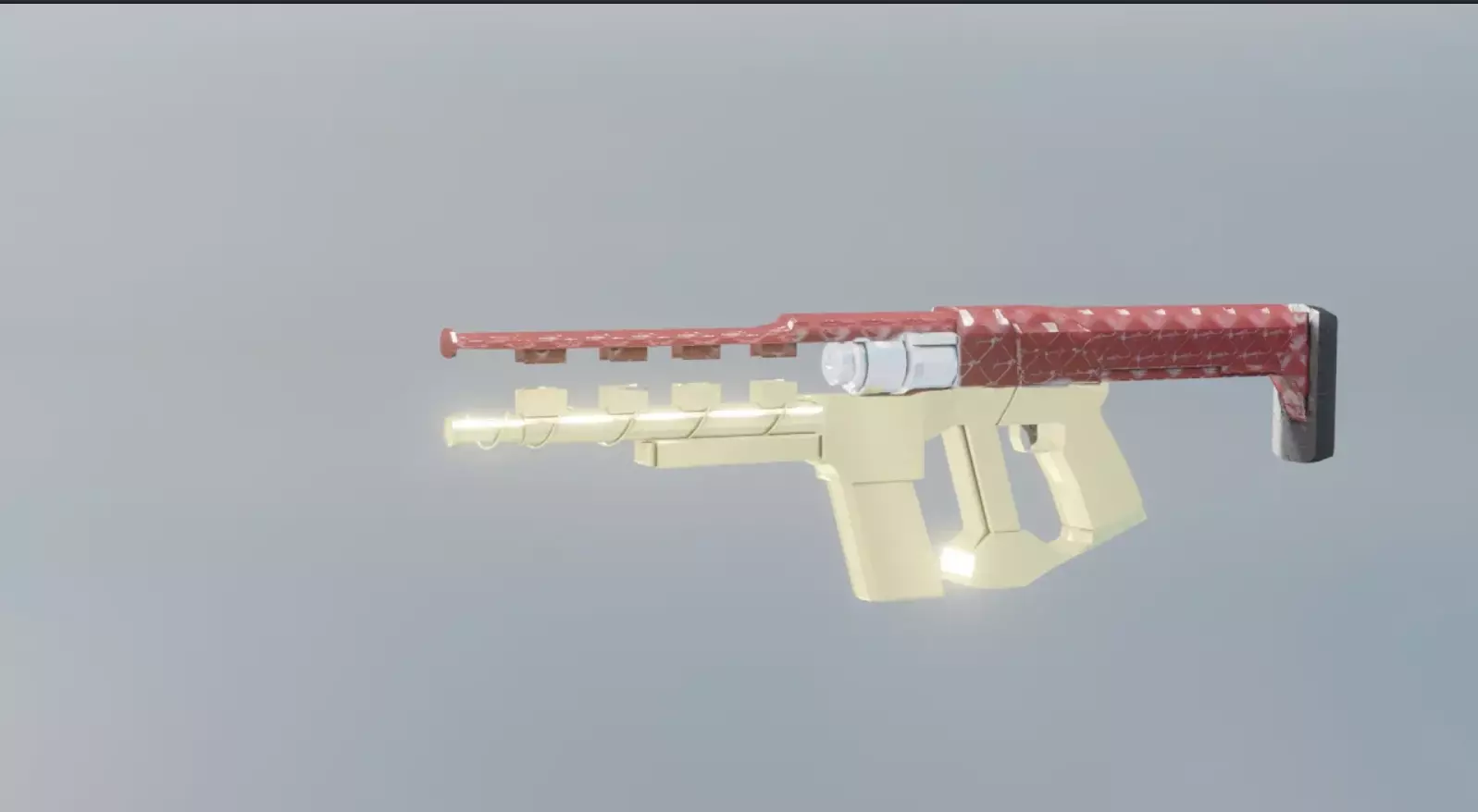 Stylised Sci-Fi Rifle Prop Weapon Game-Ready Free 3D model