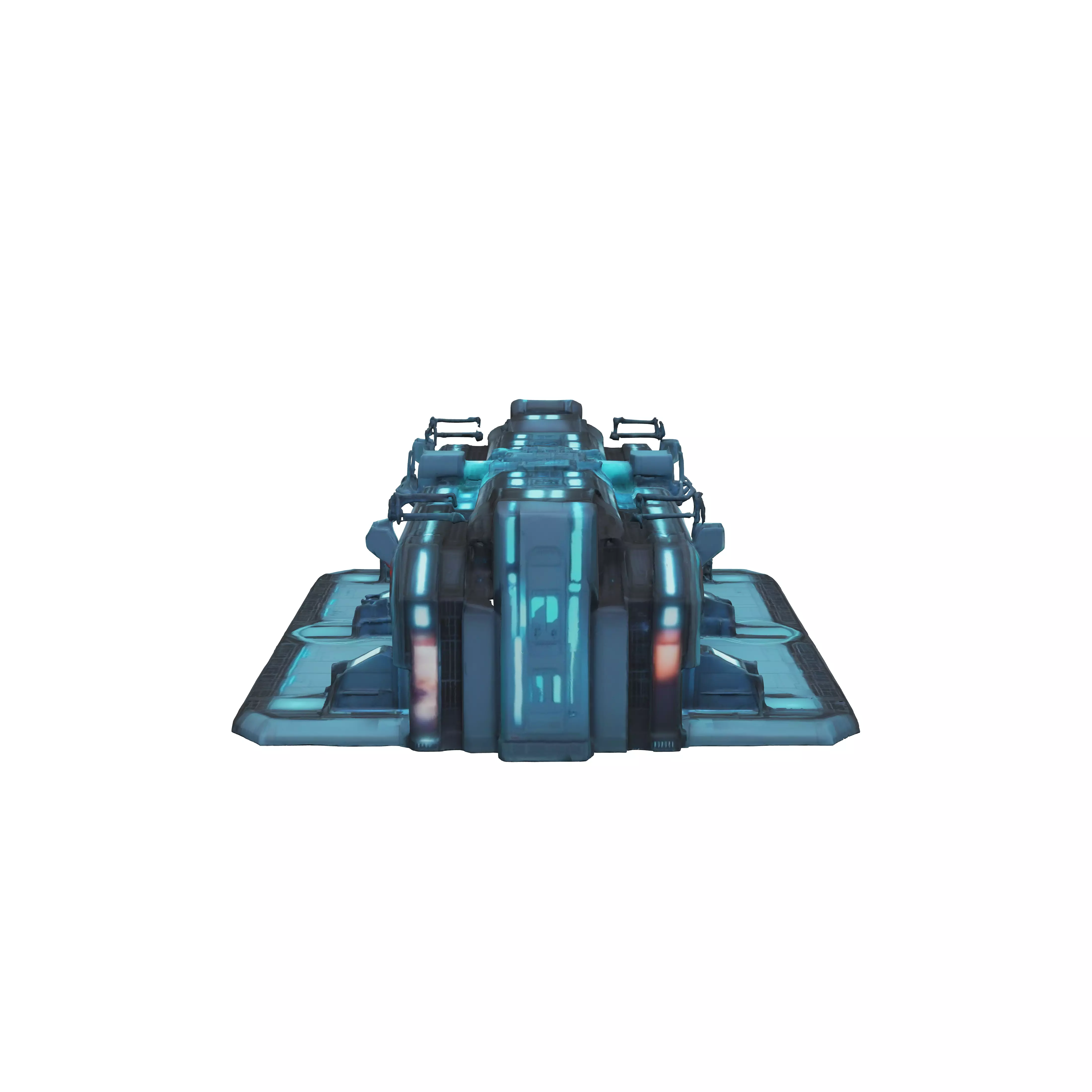 sci fi lab with so many rooms 3D model