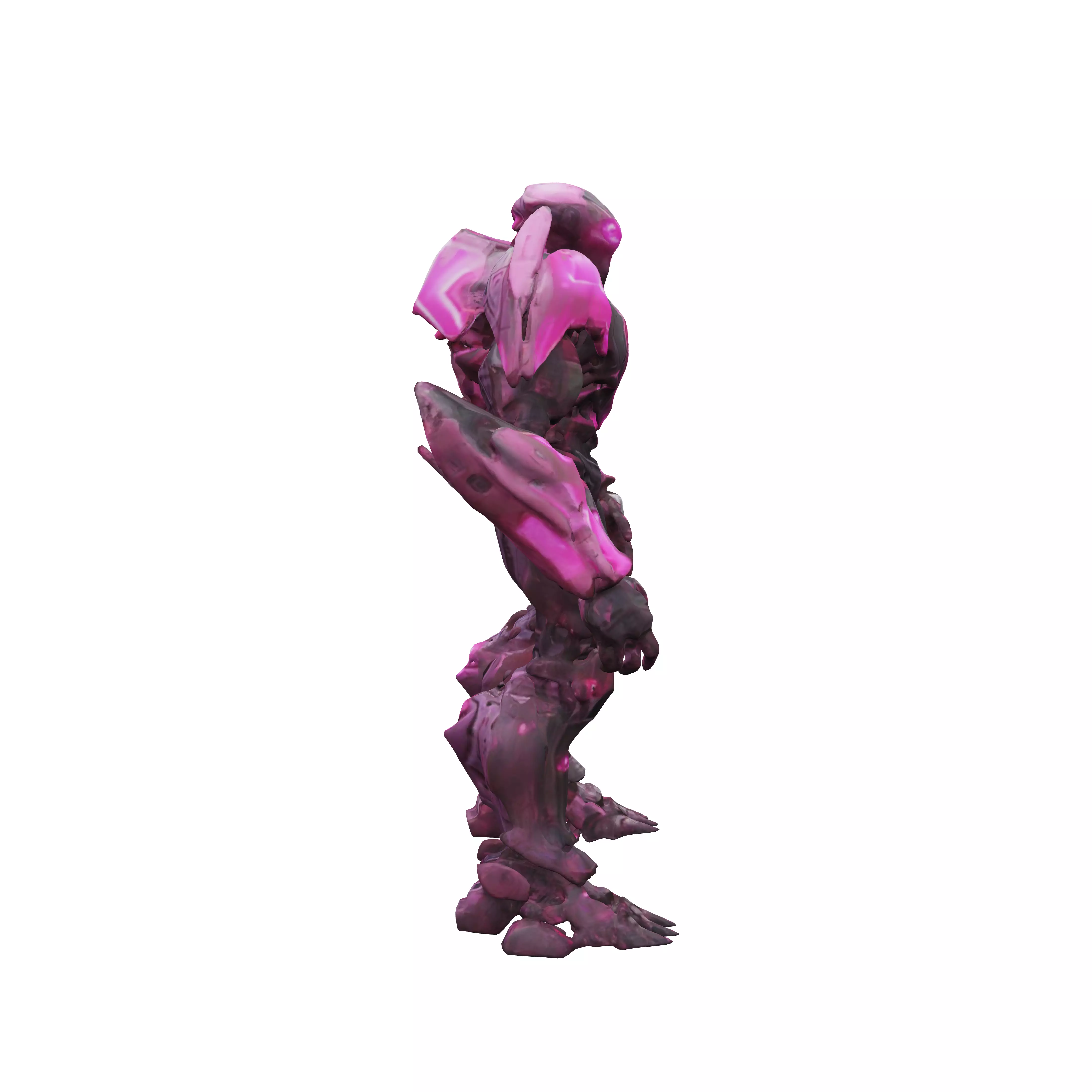scifi fantasy electronic sentinel golem massive body in the m... 3D model