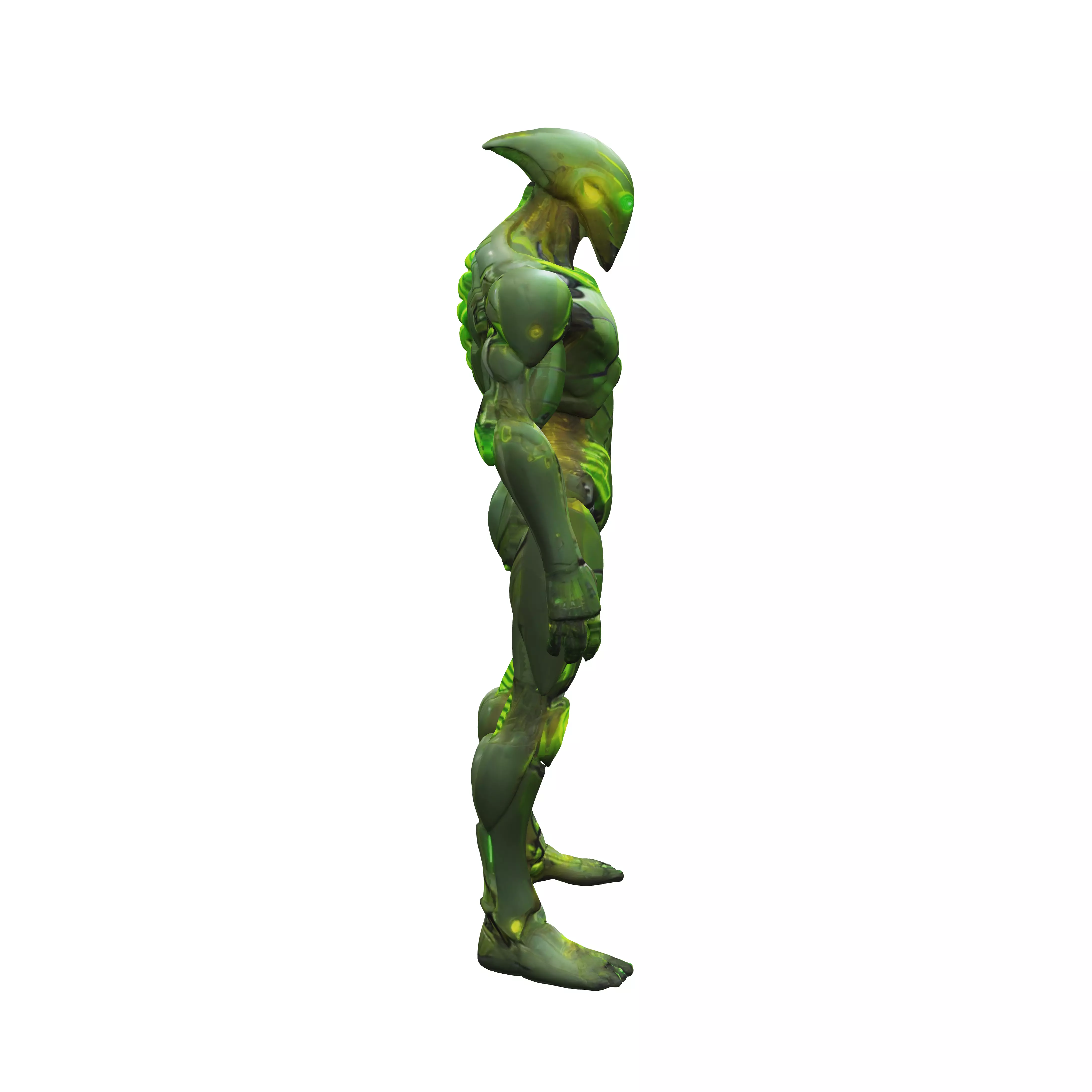 scifi fantasy protonic humanoid 3D model