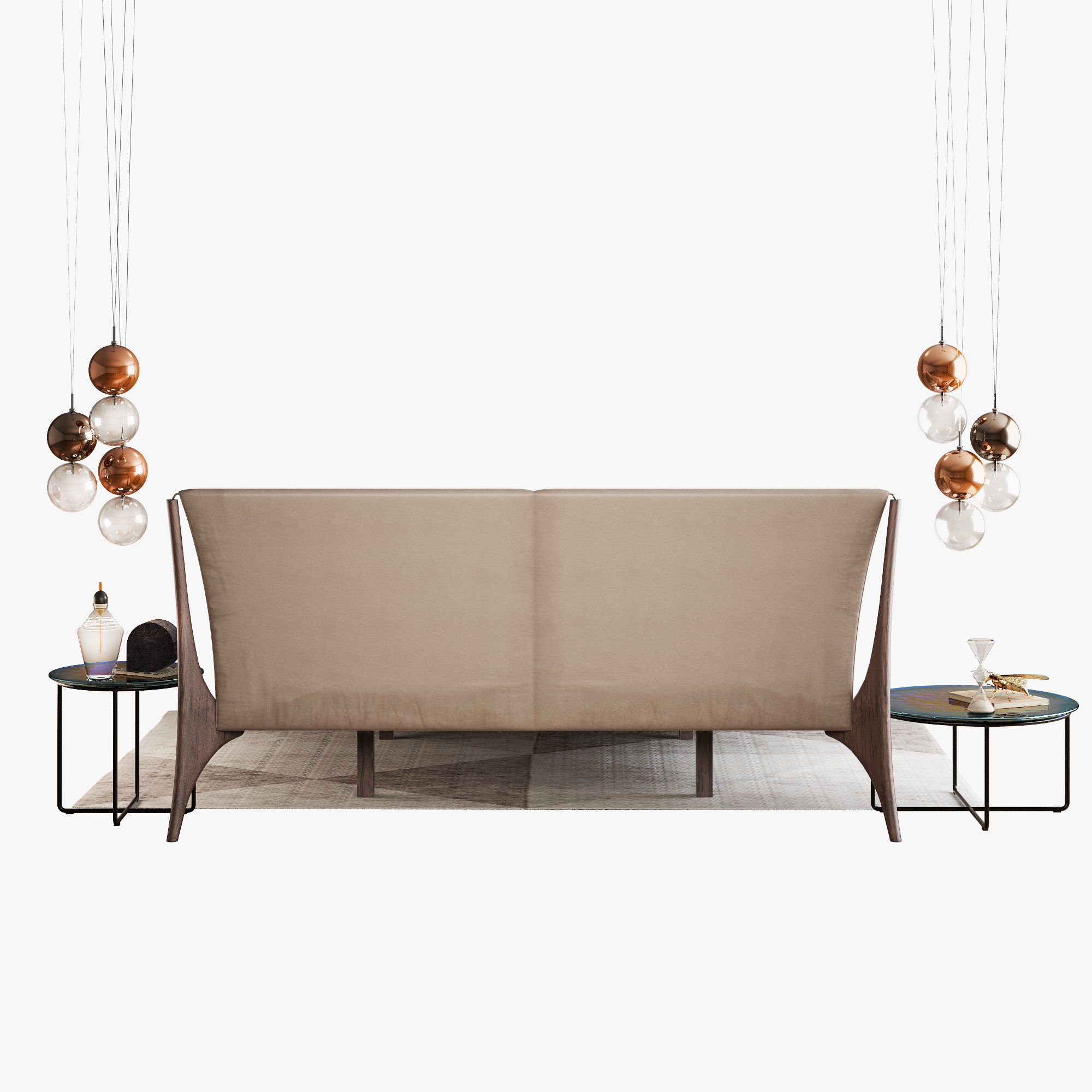 Cattelan italia nelson bed set 3D model_4